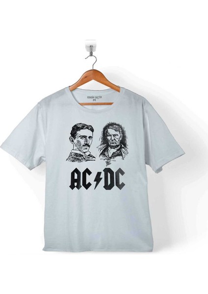 Nikola Tesla Büyüktür Edison Doğru Ac Dc Akım 2 Çocuk T-Shirt