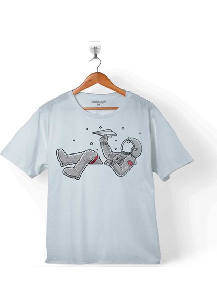 Uçan Astronot Uçurtma Uzay Yolculuğu Cosmos Çocuk T-Shirt