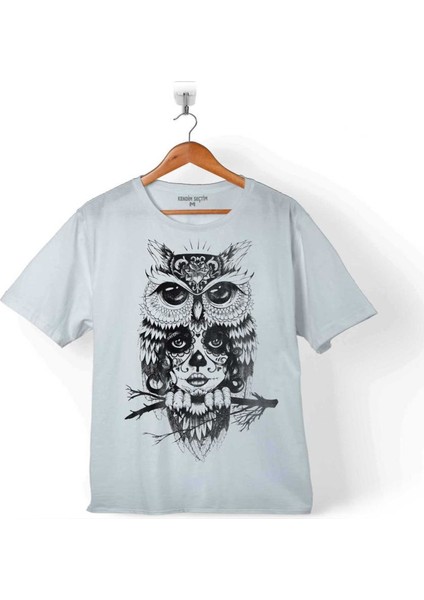 Owl Baykuş Üzgün Kız Güçlü Kadın Çocuk T-Shirt