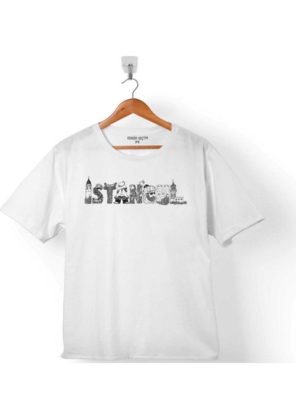 Tarihi İstanbul Silüet Tasarım Osmanlı Çocuk T-Shirt