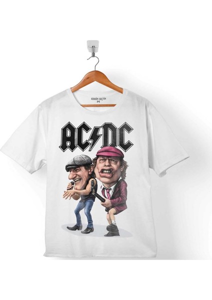 Ac Dc Band Cartoon Alternatif Doğru Akım Çocuk T-Shirt