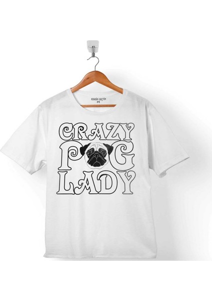 Chubby Dog Crazy Pug Lady Çılgın Köpek Çocuk T-Shirt