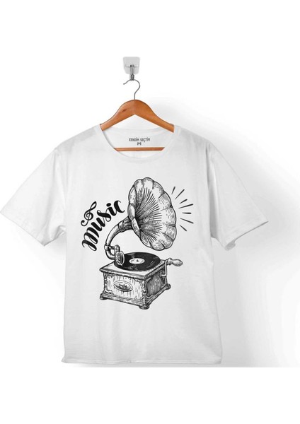 Gramofon Nostalji Müzik Kutusu Çocuk T-Shirt