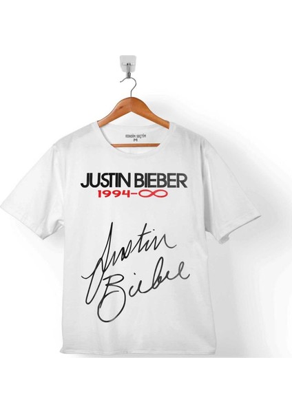 Justın Bıeber 1994 İmzası Signature Çocuk T-Shirt