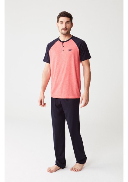 3238 Erkek Pijama Takımı - Lacivert