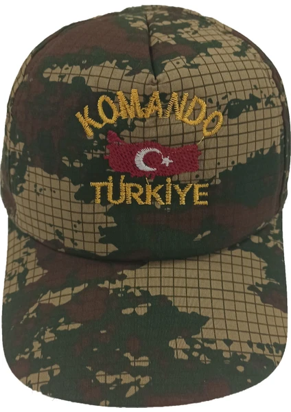 Çocuk Asker Kepi Kamuflaj