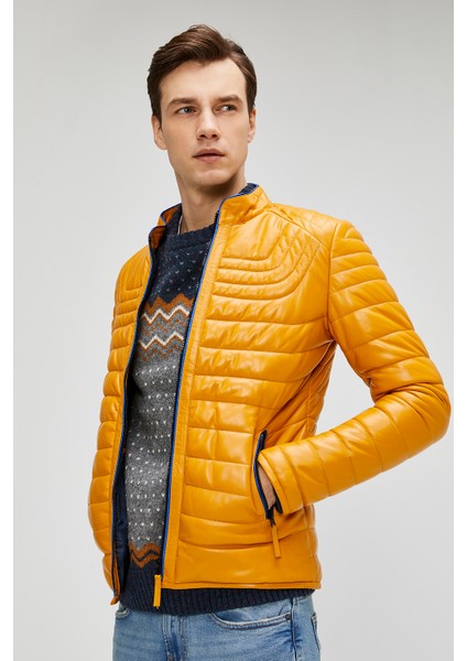 Day Star Erkek Deri Mont Sarı XL modelleri