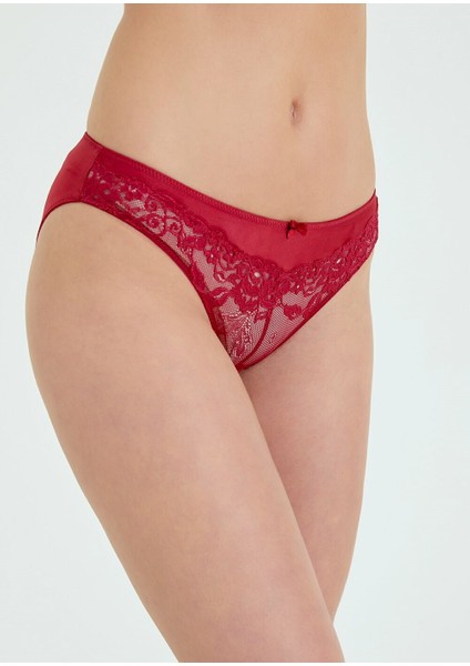 Latte Slip Dantelli Külot - Bordo M