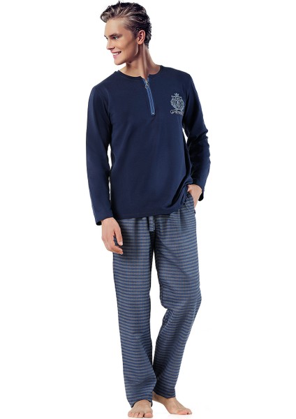 Prussian Blue Erkek Pijama Takımı