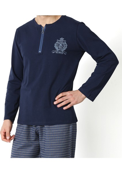 Prussian Blue Erkek Pijama Takımı