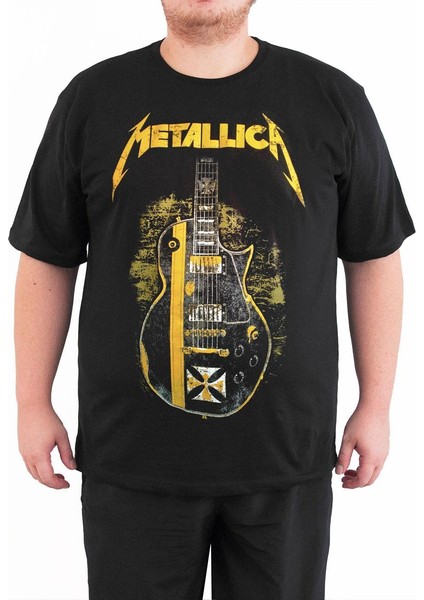 - Metallica Gitar 4xl Büyük Beden Erkek T-Shirt