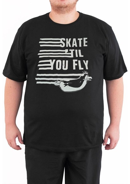 - Skate Penguen 4xl Büyük Beden Erkek T-Shirt