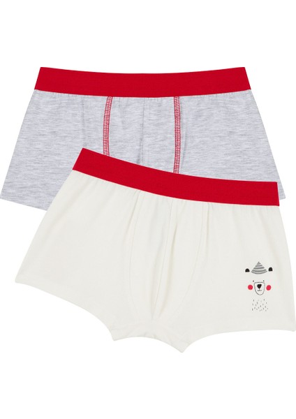 Çok Renkli Erkek Çocuk Bear 2li Boxer