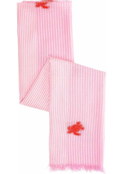 Çizgili Pembe Şal-Y1984216-089