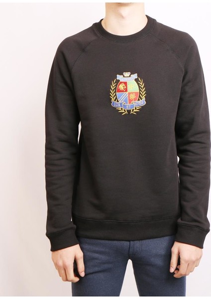 Erkek Nakışlı O Yaka Sweatshirt 20217