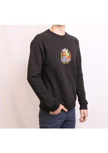 Erkek Nakışlı O Yaka Sweatshirt 20217