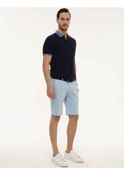 Erkek Açık Mavi Standart Fit Bermuda Şort 50219700-VR003