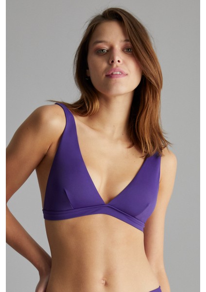 Mor Basic Derin V Bikini Üstü fiyatları
