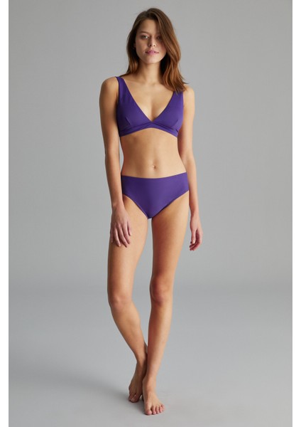 Mor Basic Derin V Bikini Üstü fırsatları