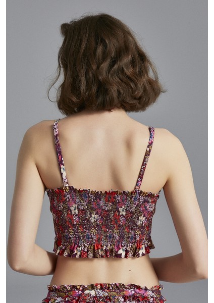 Mürdüm Antique Strapless Bikini Üstü modelleri
