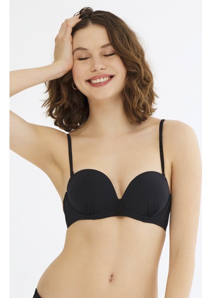 Siyah Basic Super Sexy Bikini Üstü