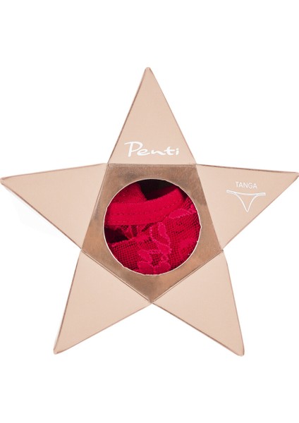 Tango Kırmızı Lacy Hipster Tanga