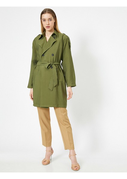 Cepli Beli Kuşaklı Trençkot fiyatları