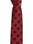 Siyah Kareli Bordo Slim Kravat Sks-3 1