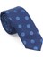 Mavi Puantiyeli Mendilli Slim Kravat- Sky-2 1