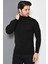 Tena Moda Erkek Siyah Tam Balıkçı Yaka Basic Triko Kazak 1