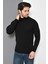 Tena Moda Erkek Siyah Yarım Balıkçı Yaka Basic Triko Kazak 2