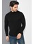 Tena Moda Erkek Siyah Yarım Balıkçı Yaka Basic Triko Kazak 3