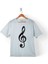 Sol Anahtarı Müzik Nota Es Gitar Saz Bağlama Çocuk T-Shirt 1
