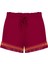 Bordo Trim Detail Şort 1