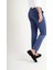 Kroko Kumaş Slim Fit Indigo Erkek Pantolon Riva 4