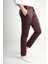 Slim Fit Yandan Cep Bordo Erkek Pantolon Bolu 2