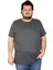 Büyük Beden Erkek Tshirt Bisiklet Yaka Basic 20031 Antramelanj 1