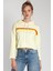Evoyn Çizgili Sarı Kapüşonlu Sweatshirt 160327-1 1
