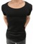 ByBülent Erkek Oval Yaka Tişört Açık Yaka Likralı Slim Fit T-Shirt Siyah VR046 1