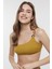 Yağ Yeşili Circle Tek Omuz Bikini Üstü 3