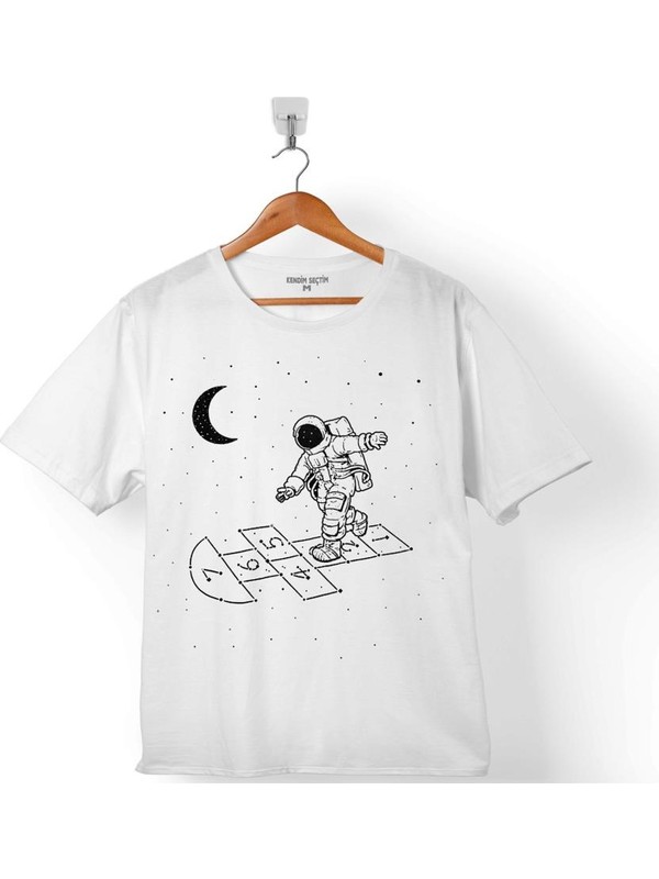Kendim Seçtim Oyun Oynayan Astronot Uzay Playıng Galaksi Çocuk T-Shirt
