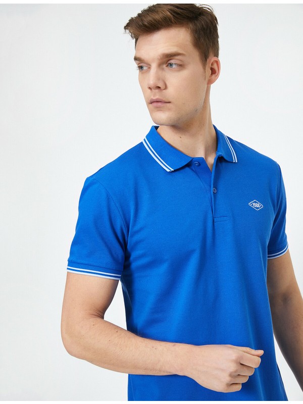 Siyah Erkek Polo Yaka Kisa Kollu Slim Fit Basic Tisort 0yam12133lk999 Koton