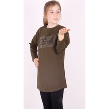 Toontoy Kız Çocuk CHİC Yazılı Taş İşlemeli Tunik