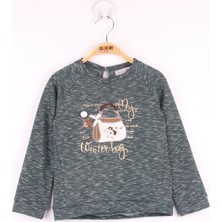 Toontoy Kız Çocuk Çanta Nakışlı Sweatshirt