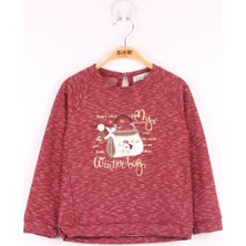 Toontoy Kız Çocuk Çanta Nakışlı Sweatshirt