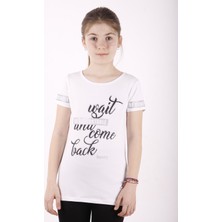 Toontoy Kız Çocuk Slogan Baskılı T-Shirt
