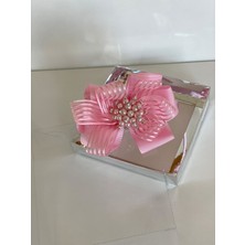 Queen Accessories Pembe Inci Broşlu Şerit Kurdele Anne Kız Çocuk Bebek  Taç