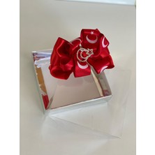 Queen Accessories Kırmızı Türk Bayrak Broşlu Saten Anne Kız Çocuk Bebek  Taç