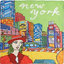 Deriderim New York Desenli Fular & Bandana