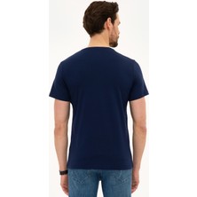 Pierre Cardin Erkek Lacivert Slim Fit Basic Tişört 50218576-VR033